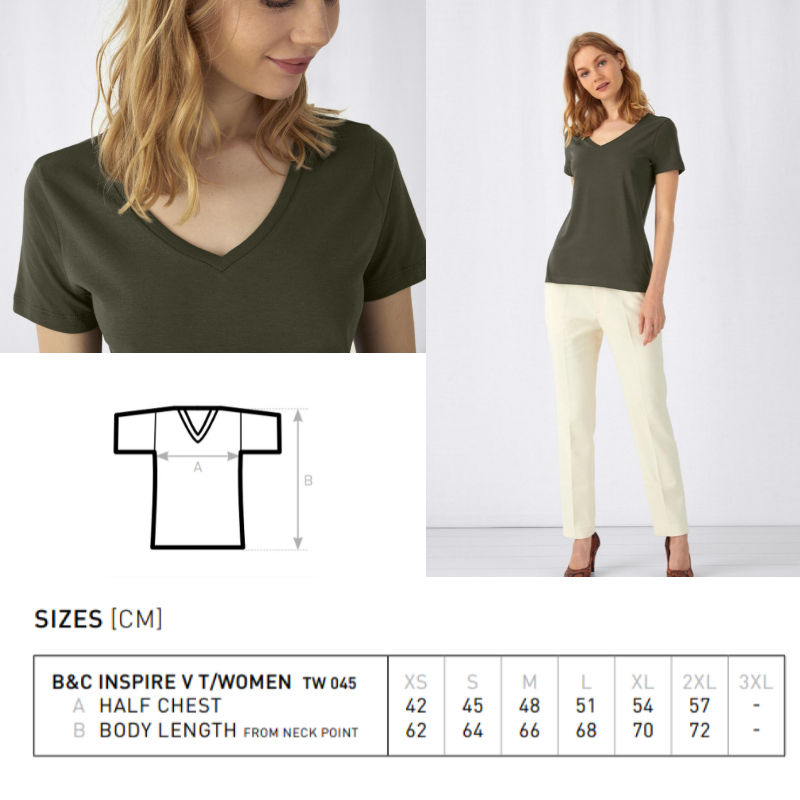 Miniatura: T-shirt Donna V #Bio B&C - - minimo 10pz