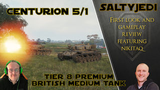 Centurion 5/1 British T8 Premium Medium Tank First Look Review and Gameplay