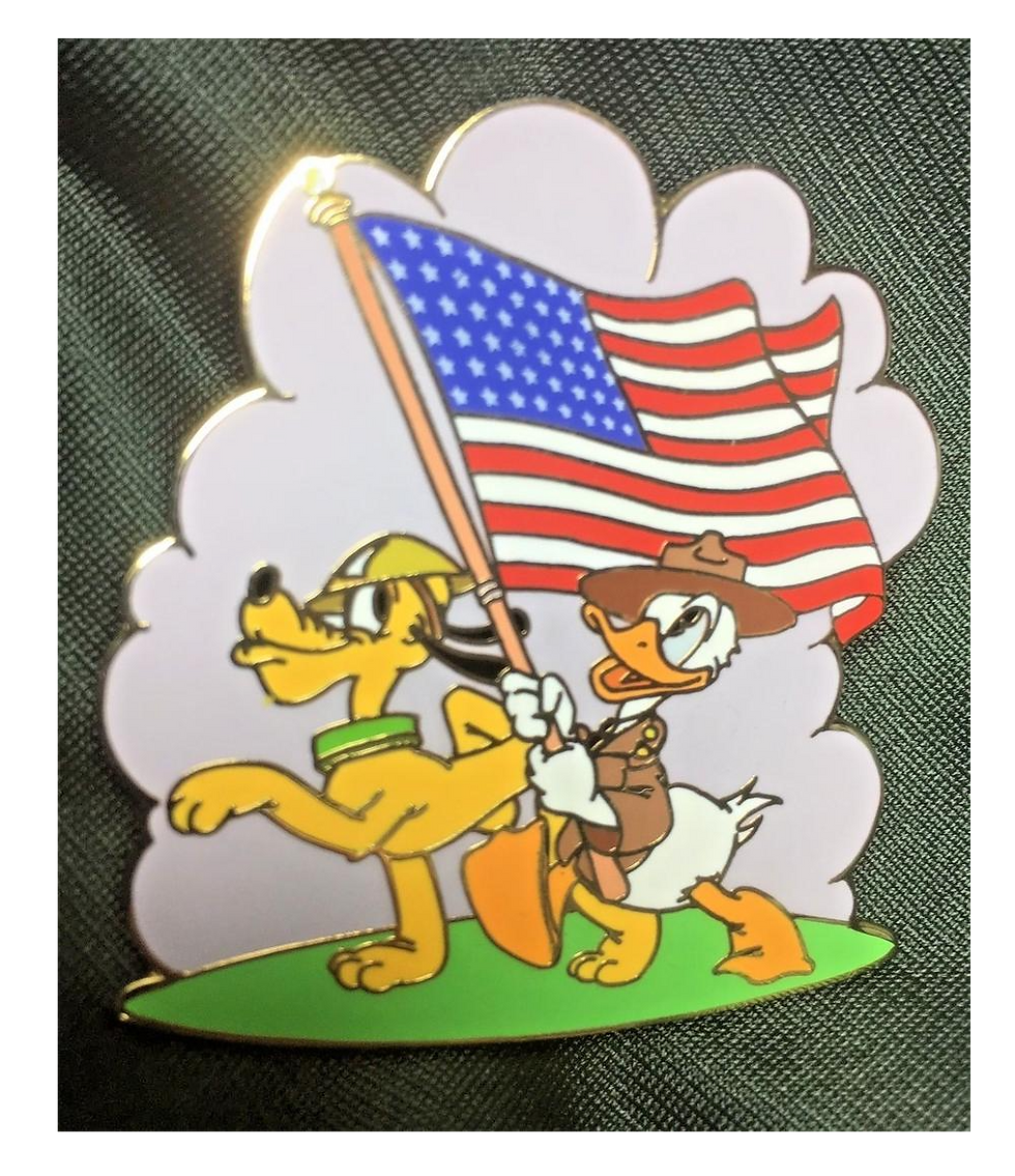 Thumbnail: Disney Patriotic Donald Duck Pluto Pins