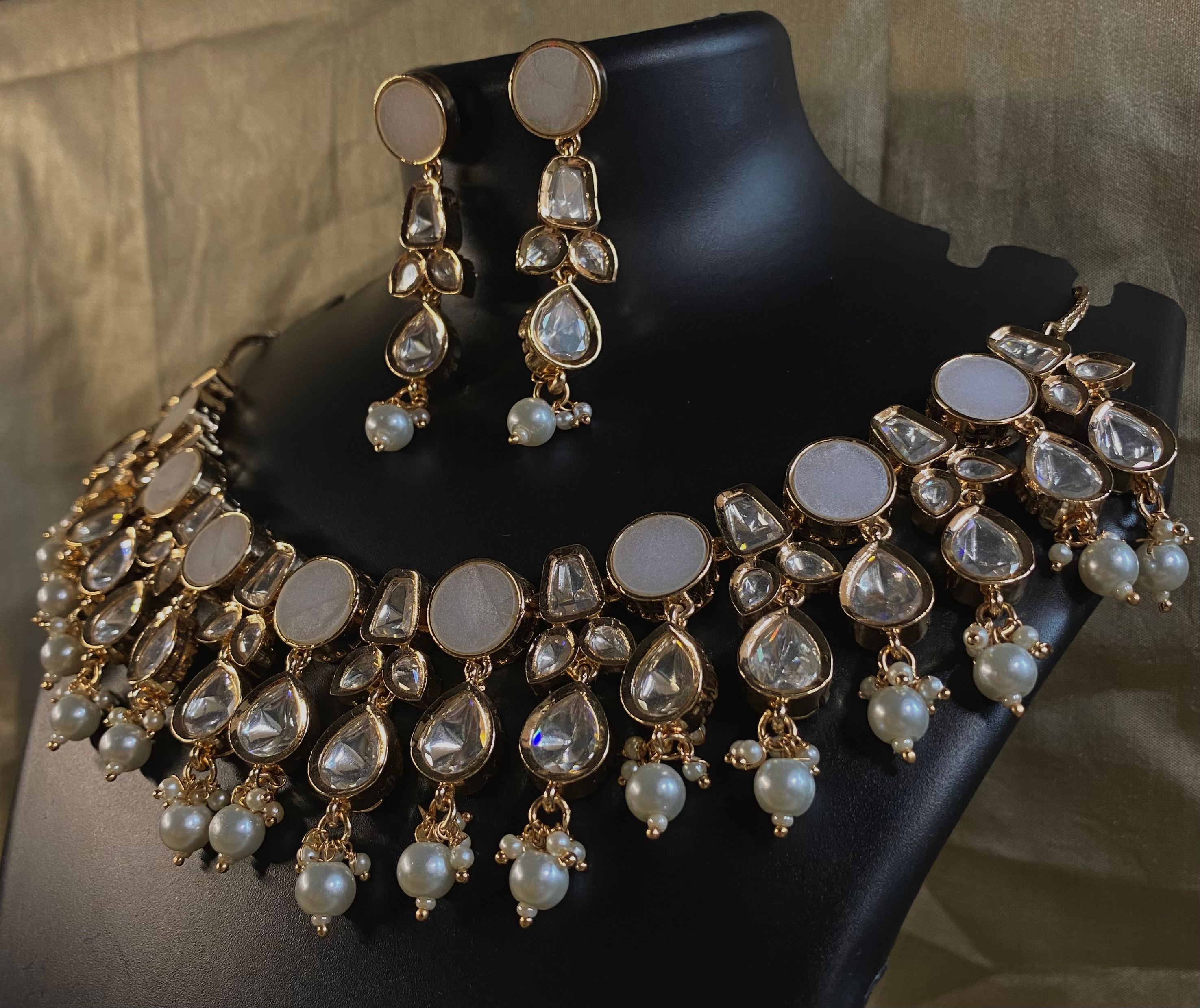 Sheeshmahal Polki Necklace Set