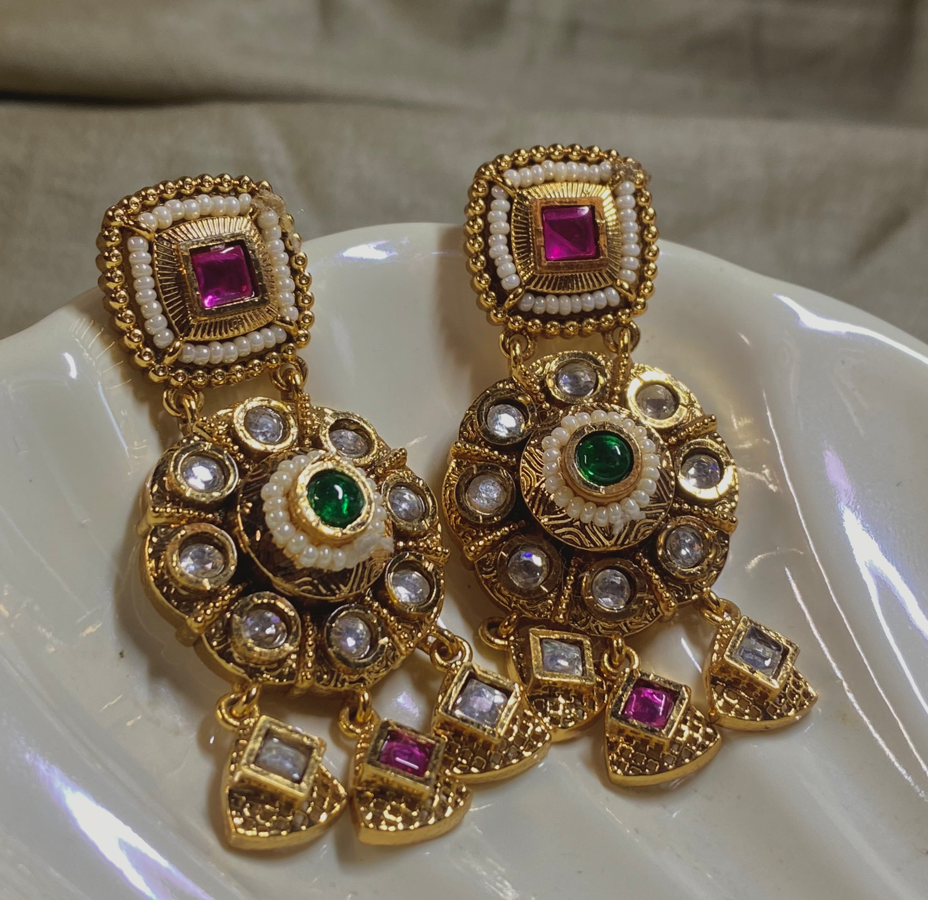 Rajasi Kundan Chandrika Earrings