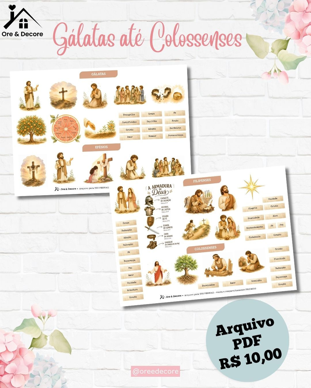 Arquivo digital em PDF - Gálatas até Colossenses