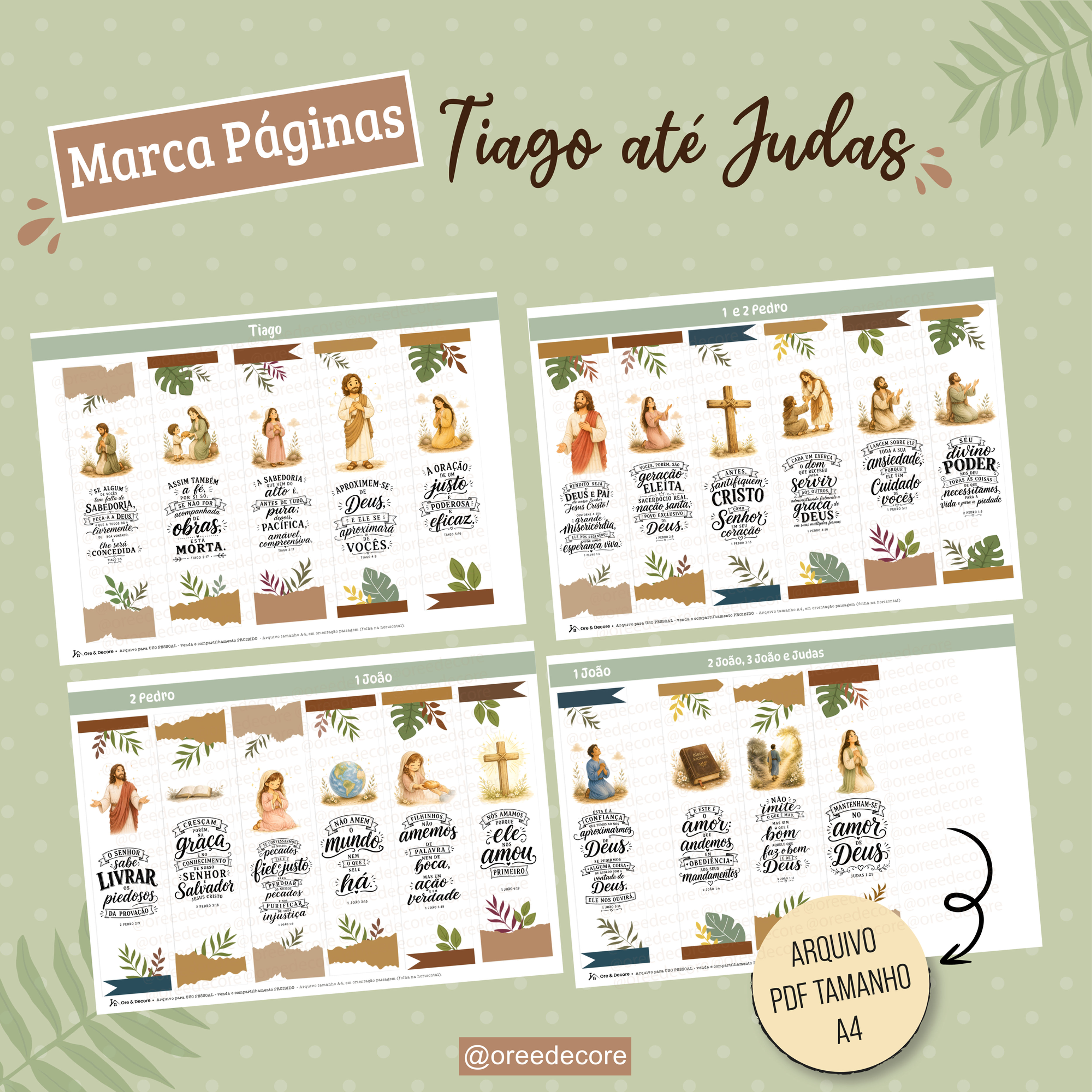 Arquivo Digital PDF - Marca Páginas de Tiago até Judas