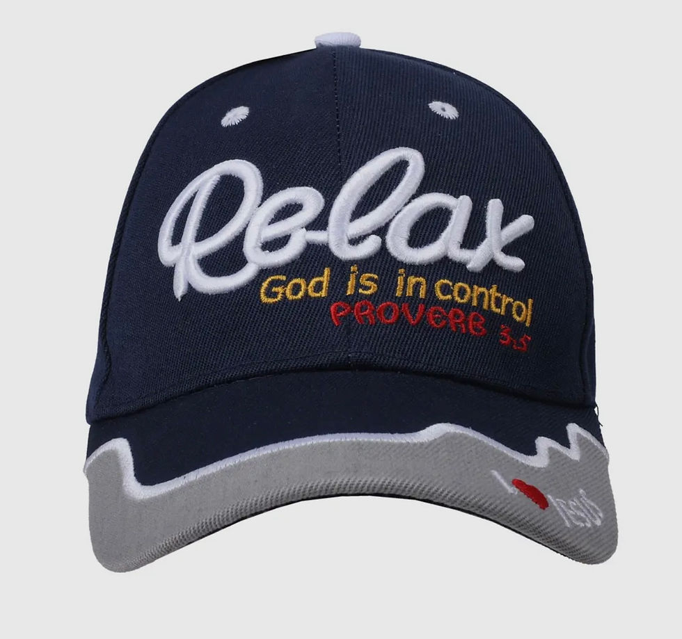 Thumbnail: Embroidered Cap (Unisex) - Relax God Is In Control