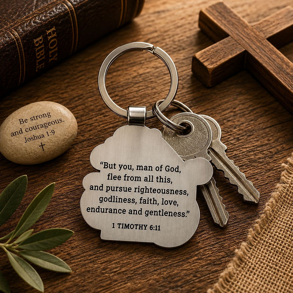 Thumbnail: Keychain - 1 Timothy 6:11