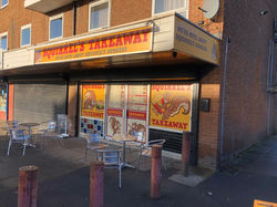 Squirrel's Takeaway signage