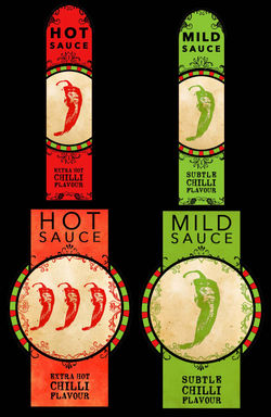 Chilli sauce labels