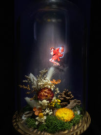 holographic fairy inside bell jar