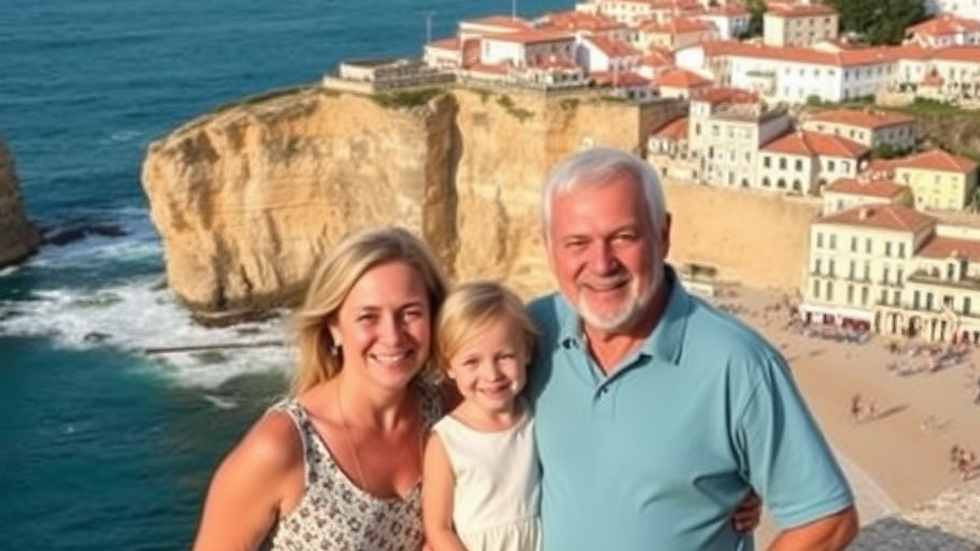 A mother, a child, and a grandfather in Portugal