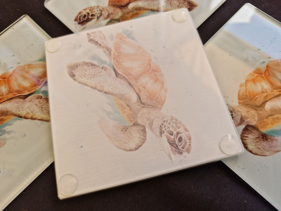 Thumbnail: Turtle Glass Coasters
