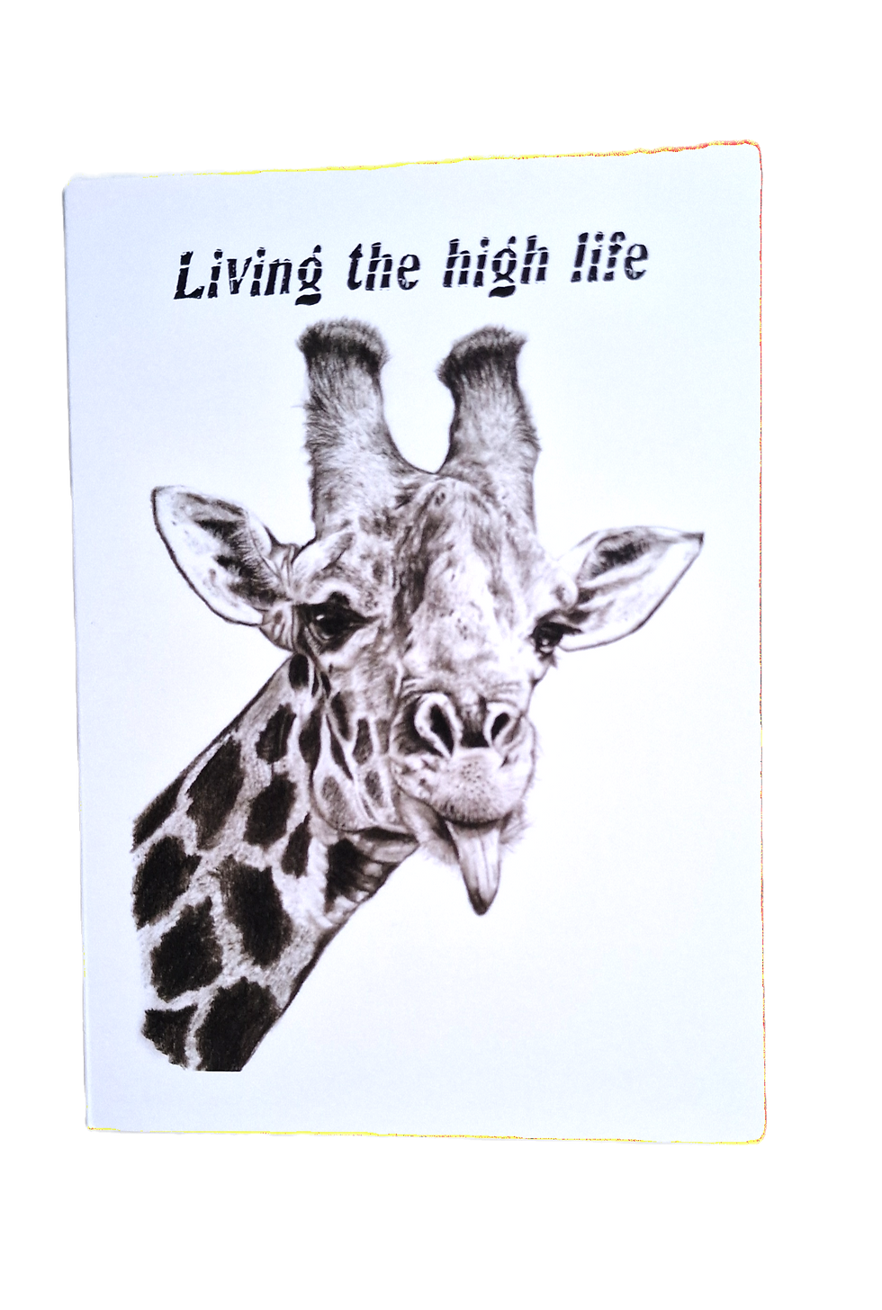 Thumbnail: Living the High Life – Funny Giraffe Greeting Card by Emma Keys