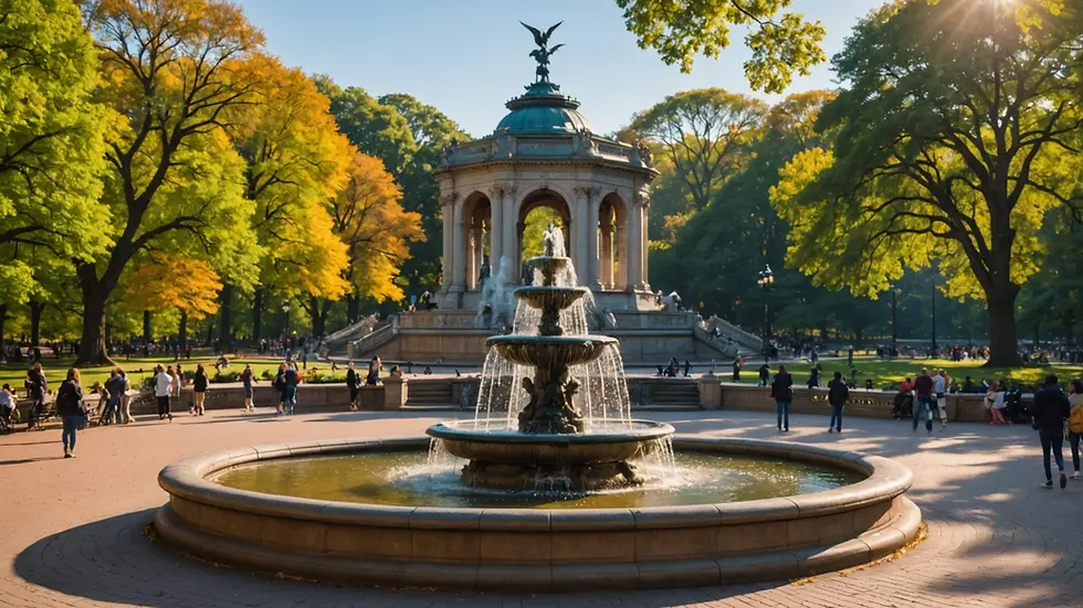 Stunning view of Bethesda Fountain in Central Park