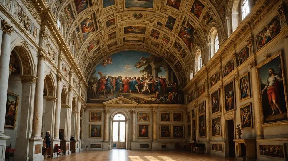 Eye-level view of Raphael Rooms
