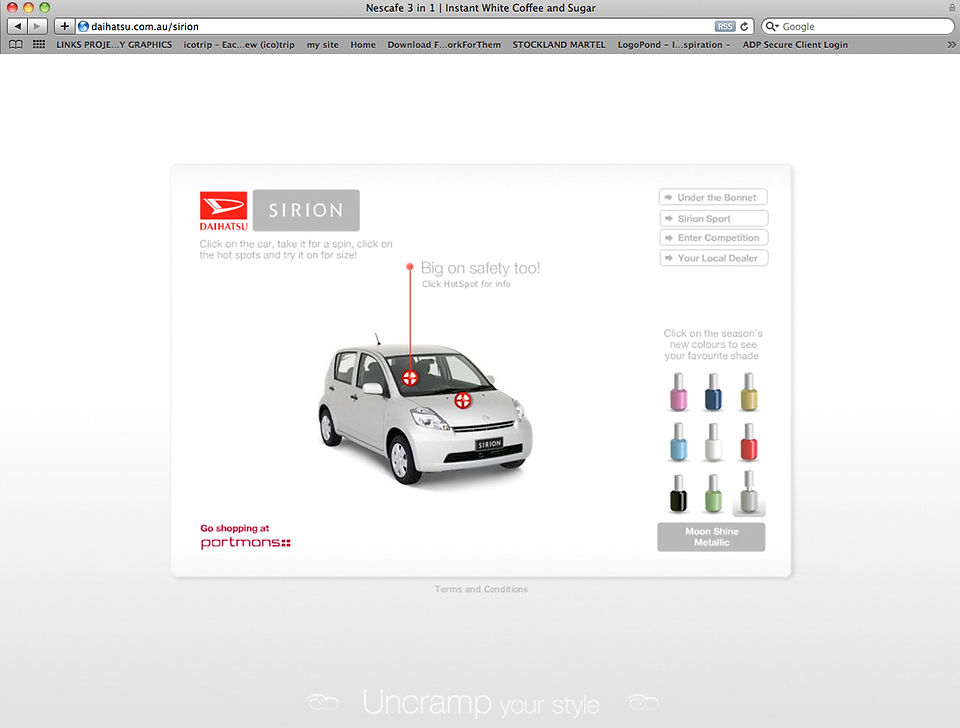 Daihatsu sirion makeup nailpolish