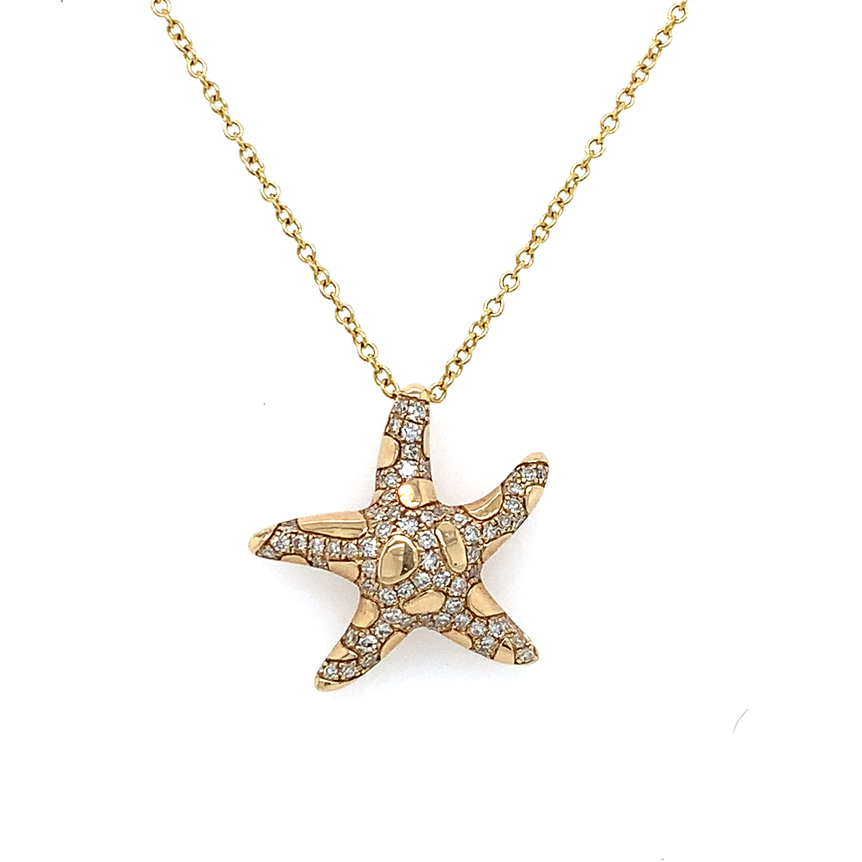 Star Fish Pendant 14k Yellow Gold 