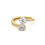 Thumbnail: Two stone ring in platinum and 18kt yellow gold