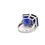 Thumbnail: Twin tanzanite and diamond ring 