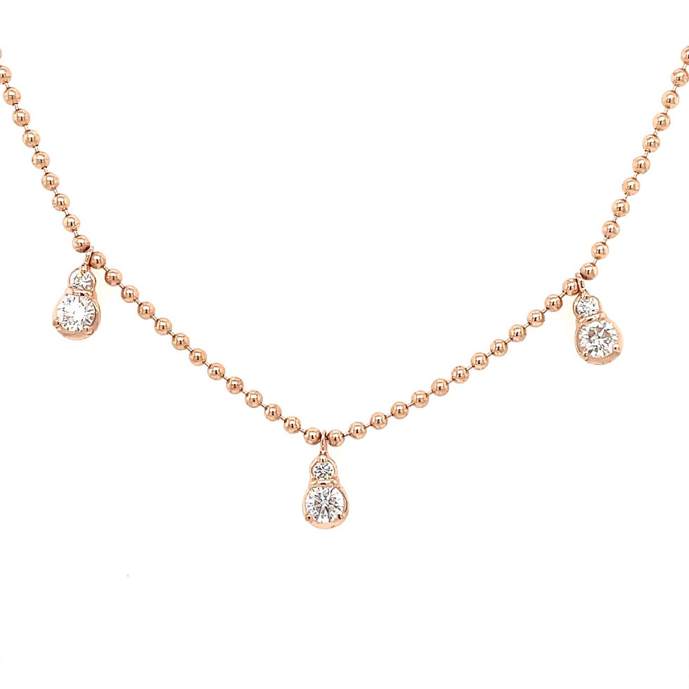 Thumbnail: 5 Dangling diamond necklace
