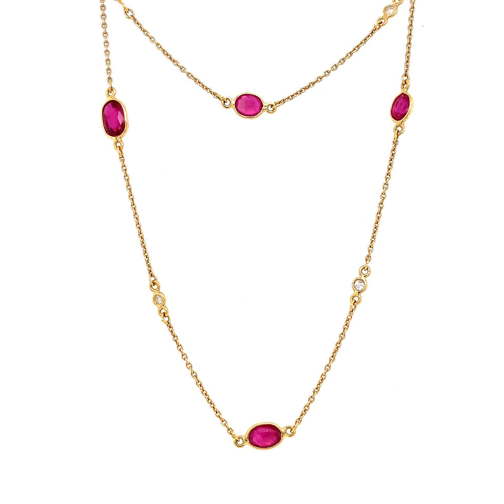 Thumbnail: Ruby and diamond necklace 