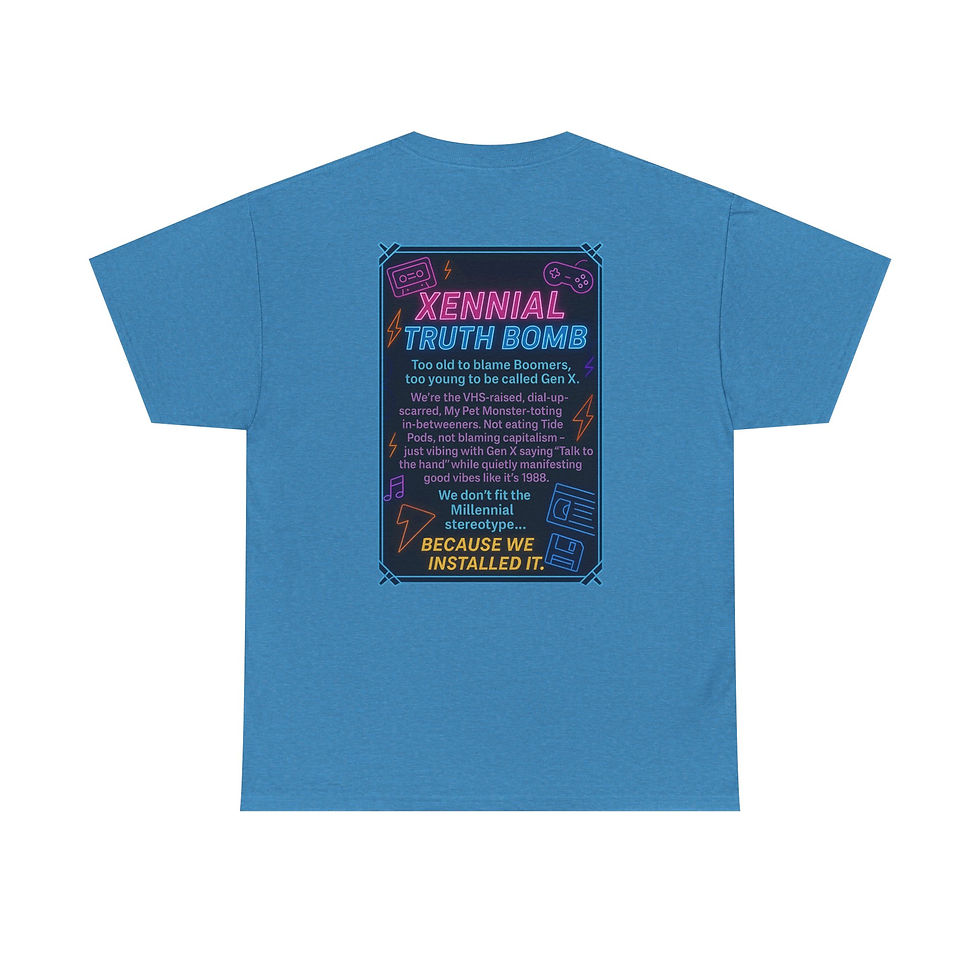 Thumbnail: Xennial Truth Bomb Cotton Tee - My Pet Monster Fan Edition