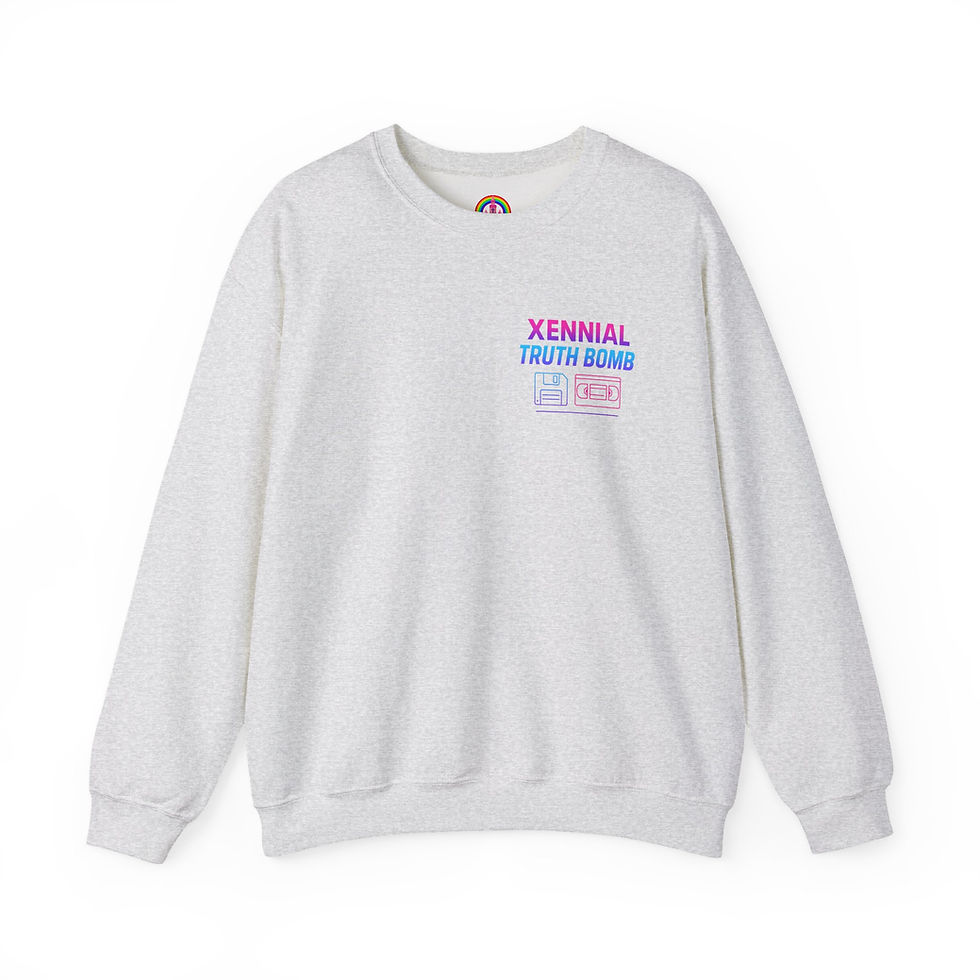 Thumbnail: Xennial Truth Bomb Crewneck Sweatshirt - Perfect for 80s girls 
