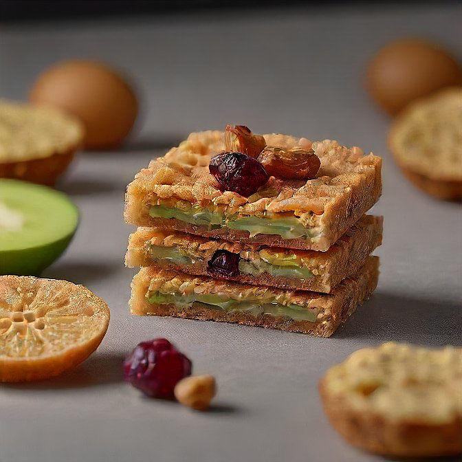 A selection of colorful, appetizing vegan snacks displayed on a wooden table, highlighting the variety and appeal of plant-based options for weight management.