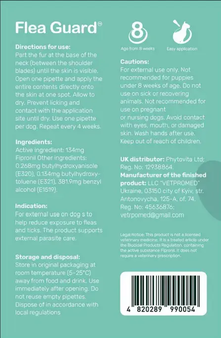 Thumbnail: Flea Guard Spot-On for Medium Dogs (10–20kg)