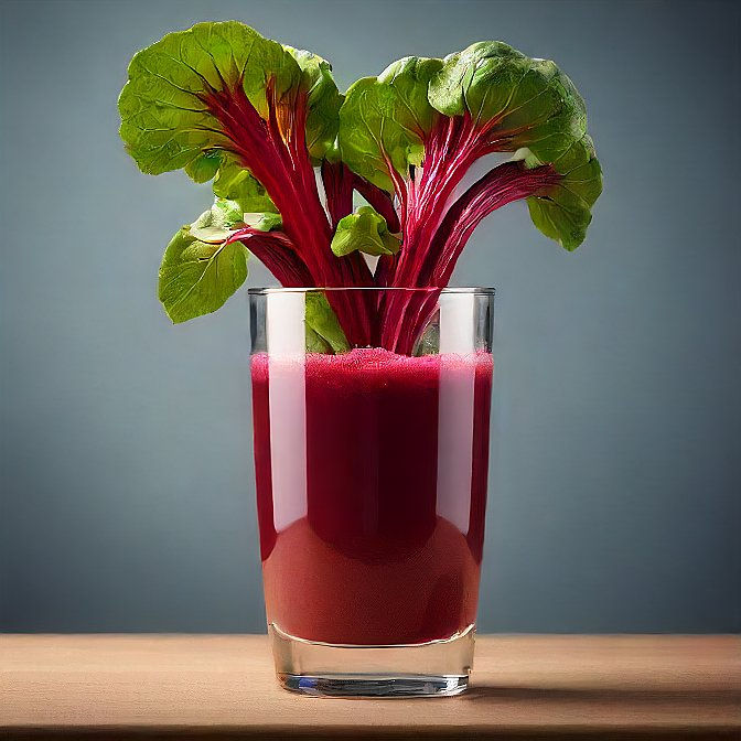 A glass of fresh beetroot juice beside whole beetroots on a wooden table, illustrating the natural path to improved cardiovascular health.
