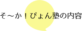 そ~か!ぴょん塾の内容