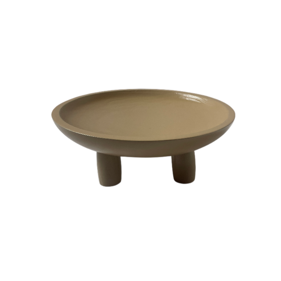 Thumbnail: wood elevated round platter