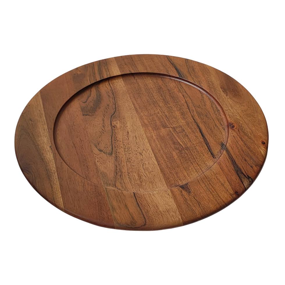Thumbnail: Round wooden serving board