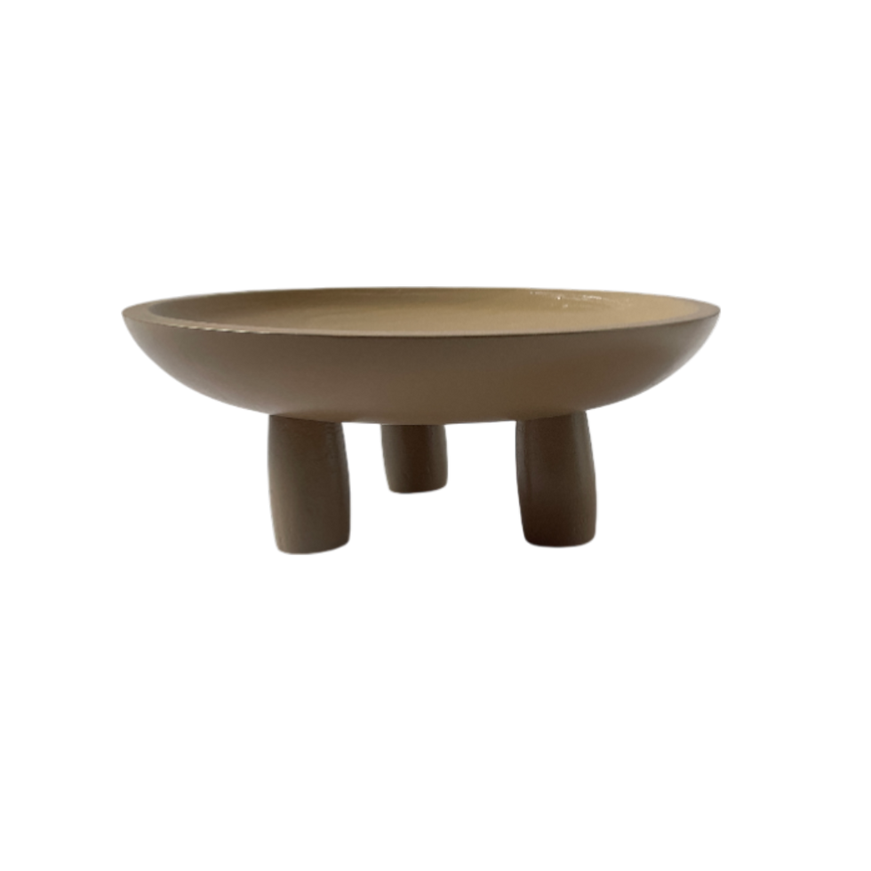 Thumbnail: wood elevated round platter
