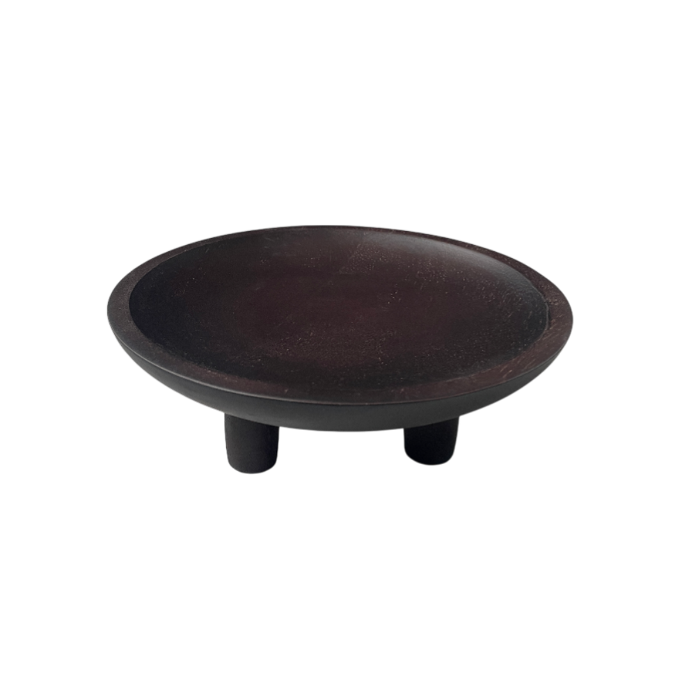 Thumbnail: wood elevated round platter