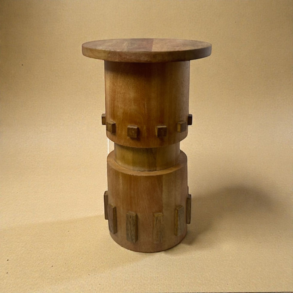 Contemporary Wood End Side Table