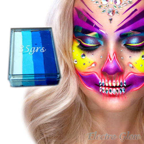 Rainbow Mod.12 Colores Básicos Maquillaje Base Agua Pinta Caritas 35 Gr