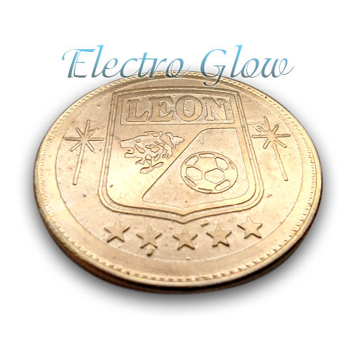 Miniatura: Moneda Equipo Futbol León Escudo Chapa de Oro de 14k