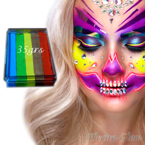 Rainbow Mod.01 Colores Básicos Maquillaje Base Agua Pinta Caritas 35 Gr