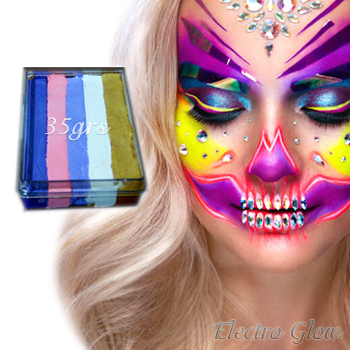 Rainbow Mod.18 Colores Básicos Maquillaje Base Agua Pinta Caritas 35 Gr