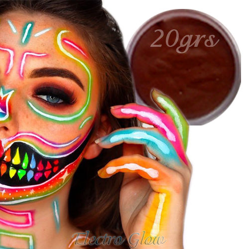 Maquillaje Café 20 gr Base Agua Básico Pinta Caritas Body Paint