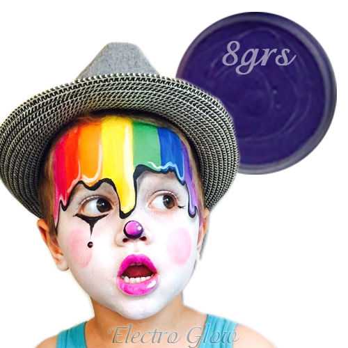 Maquillaje Morado 8 gr Base Agua Básico Pinta Caritas Body Paint