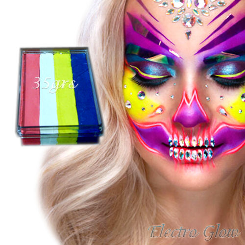 Rainbow Mod.10 Colores Básicos Maquillaje Base Agua Pinta Caritas 35 Gr