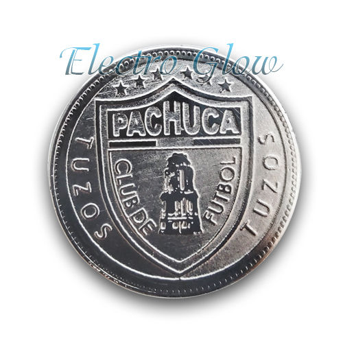 Miniatura: Moneda Equipo Futbol Pachuca Escudo Baño Plateado