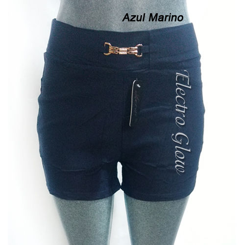 Short Azul Marino Corto Casual Elegante Jera
