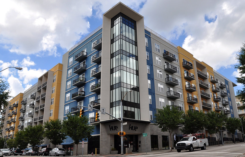 The Hue apartment building in Raleigh