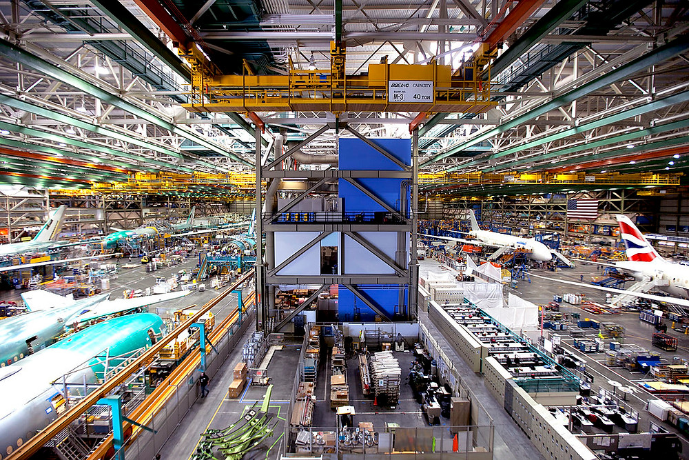 An airplane factory