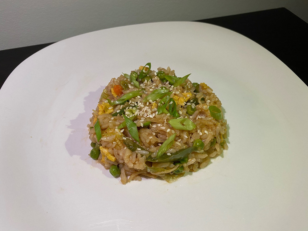 A photo of the fried rice version of stir fry