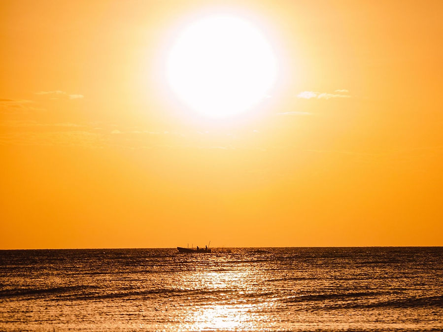 Sunset at el Palmar in Panama
