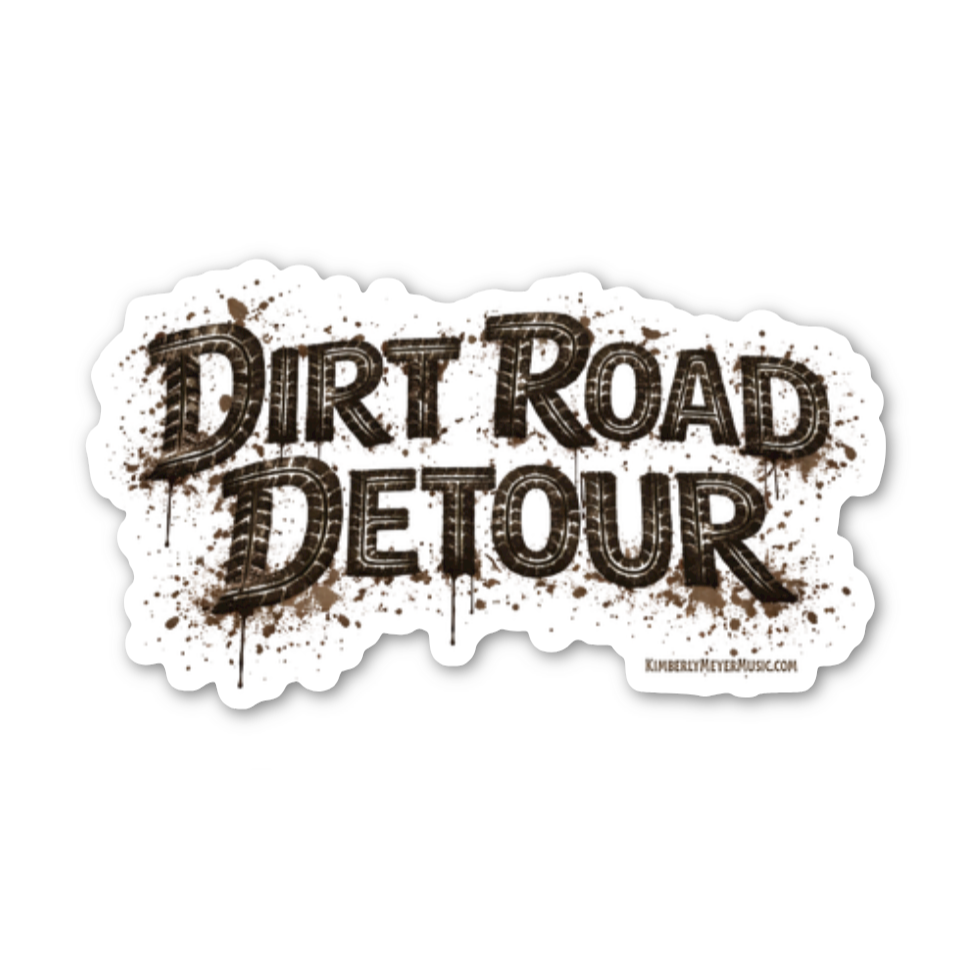 Dirt Road Detour Sticker (White BG)