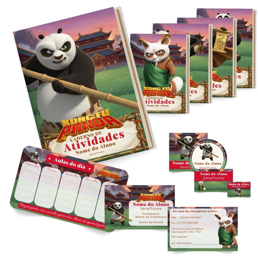 Kit Digital Escolar Kung Fu Panda