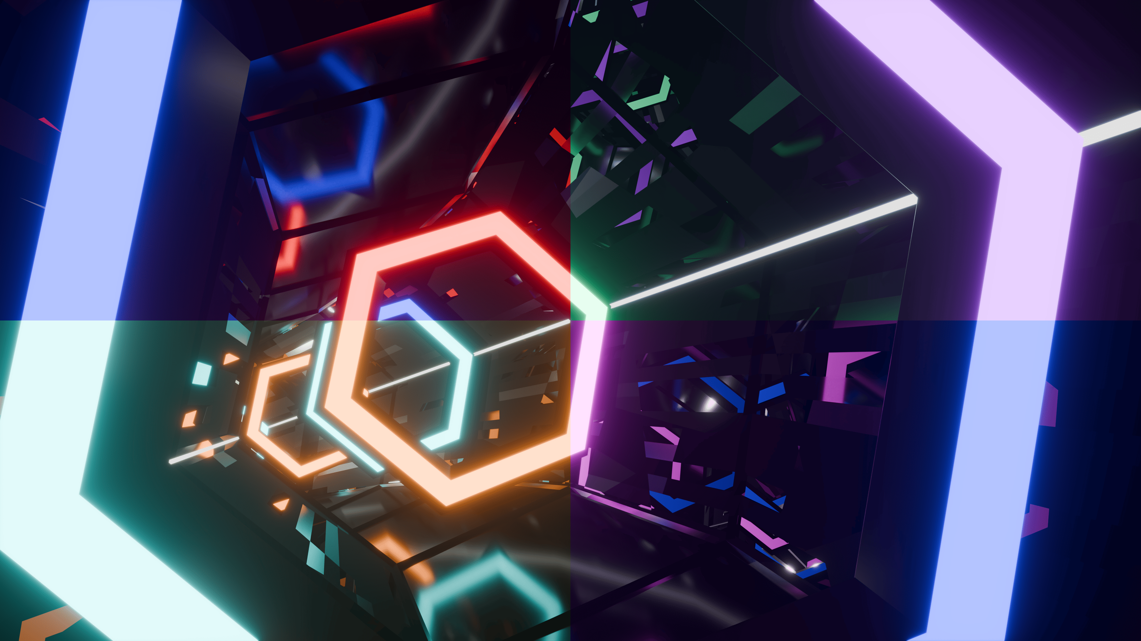 HEXAGON TUNNEL 10 DUAL COLOR VJ LOOP PACK